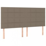 Cumpara ieftin Tablii de pat, 4 buc, gri taupe, 90x5x78/88 cm, textil