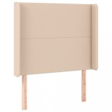 Cumpara ieftin Tablie pat cu aripioare cappuccino 83x16x118/128 cm piele eco