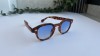 Ochelari de soare Moscot Lemtosh Rama animal print Lentile albastare, Rectangulara, Unisex, Protectie UV 100%