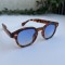 Ochelari de soare Moscot Lemtosh Rama animal print Lentile albastare