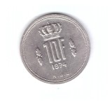 Moneda Luxemburg 10 francs/franci 1974, stare buna, curata