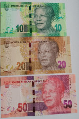 Africa de Sud Set 10 ,20 , 50 Rand ND 2015 foto