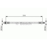 Conducta / cablu frana DACIA LOGAN MCV (KS) (2007 - 2016) BOSCH 1 987 481 718