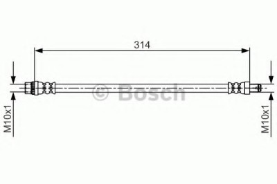 Conducta / cablu frana DACIA SANDERO (2008 - 2016) BOSCH 1 987 481 718 foto