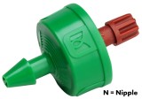 Ciuperca Picurare Cu Compensator, No-Drain, Self-Cleaning, Debit 2 L/H, Conectare Niplu (10 Bucati)