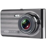 Camera auto DVR s-Eye Fata/Spate 1080P, Touch 4&quot;, senzor G, vedere nocturna, unghi 170, Argintiu