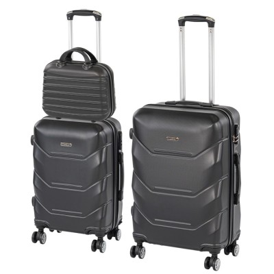 TraveLux Max VIII gurul&amp;oacute;s bőr&amp;ouml;nd szett fekete foto