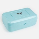 Cutie din Plastic Turcoaz pentru Servetele Umede, 20x11x8cm, cu Model Panda, CMCLASS