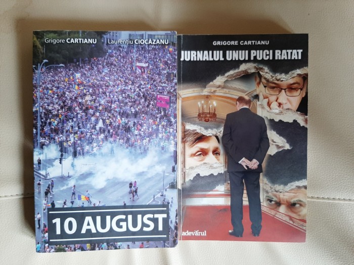 3 vol. Grigore Cartianu - 10 august + Puci ratat + Miracolul din noiembrie