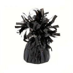 Greutate pentru baloane cu heliu, flippy, din folie cu franjuri, 170g, 13 x 5 x 3 cm, negru