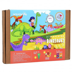 Jucarie Set creatie Jack In The Box, Dinozaurii, 3 in 1, Multicolor