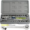 Trusa Chei Tubulare 40 Piese 1/4&#039;&#039; 3/8&#039;&#039; Clichet Auto