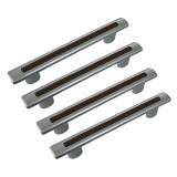 Cumpara ieftin Set 4 Manere din plastic, 2109-07, lungime 132 mm, distanta gauri 96 mm, nuc