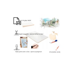 Set 10 placi MDF 3mm Alb, 42x29.7cm