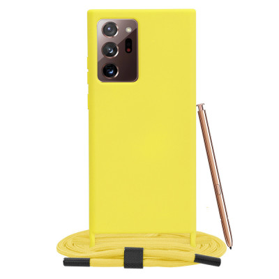 Husa pentru Samsung Galaxy Note 20 Ultra 4G / Note 20 Ultra 5G - Techsuit Crossbody Lanyard - Yellow foto