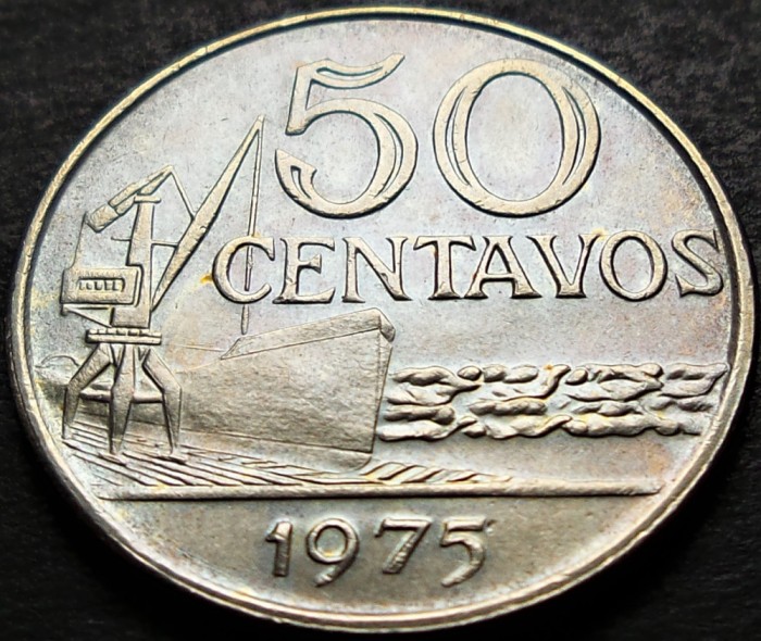 Moneda 50 CENTAVOS - BRAZILIA, anul 1975 * cod 646