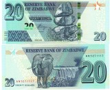 Zimbabwe 20 Dolari, 2020, P-104, UNC, Bancnota straina, Africa