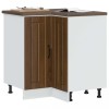 Dulap Baza Colt Bucatarie Stejar Maro Lucca 75.5x75.5x81.5 cm, Picioare Reglabile, Spatiu Depozitare