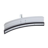 Racleta curbată 50 cm pentru curățat bălegar, otel vopsit, lamă cauciuc interschimbabilă, rezistentă la amoniac, flexibilă