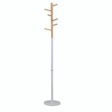 Cuier lemn natur metal alb Horst 30x30x180 cm