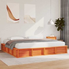 vidaXL Cadru de pat Maro ceruit 210 x 118 x 30 cm Lemn de pin masiv 3385705