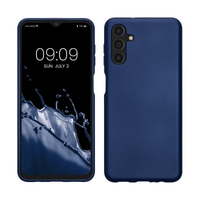 Husa kwmobile pentru Samsung Galaxy A04s, Silicon, Albastru, 60135.64 foto