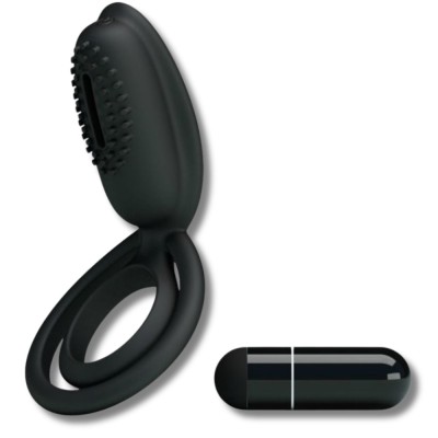 Inel Dublu Vibrator Penis, cu Vibratie Puternica, Silicon Medical, Fara BPA, Rezistent la Apa, Imbunatateste Performanta Sexuala, Stimuleaza Clitorisu foto