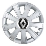 Set 4 Capace Roti, potrivite jantelor de R16, pentru Renault, model flash cromat