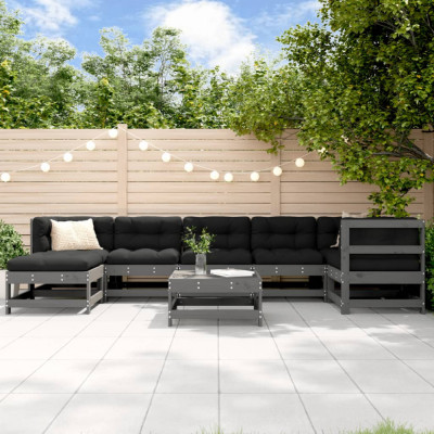 vidaXL Set mobilier relaxare grădină, 8 piese, lemn masiv de pin foto