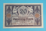 Germania 20 Mark 1915 &#039;Reichsbanknote&#039; aUNC+ serie: G 7754020 p#63