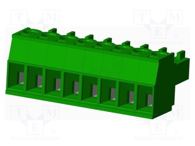 Conector regletă de conexiuni deconectabilă mufă mamă 10A 8 pini AMPHENOL ANYTEK verde foto