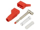 Mufă Banană 4mm Roșie 19A 30VAC 60VDC