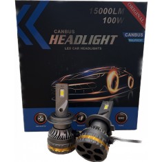 Set 2 leduri H7 EVO A8 canbus,100w, 6000k, 15.000 LM, compatibil h7