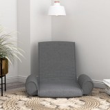 Scaun de podea pliabil, gri deschis, material textil