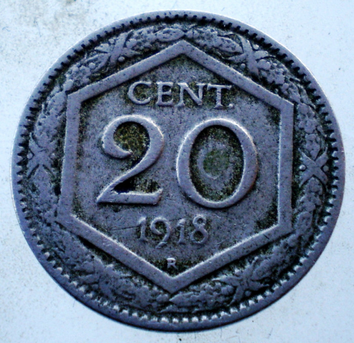 7.644 ITALIA 20 CENTESIMI 1918 R