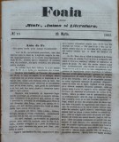Cumpara ieftin Foaia pentru minte , inima si literatura , nr. 10 , 1863 , Brasov , I. Muresanu