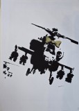 Banksy - Happy Chopper, litografie originala