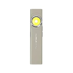 Lanterna EDC Klarus E5 Plus, 650 lumeni, 3 culori de lumina, dual switch, USB-C, acumulator 500mAh, baza magnetica, gri, IPX4