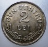 R.112 ROMANIA 2 LEI 1924 b XF/AUNC BRUXELLES, Cupru-Nichel