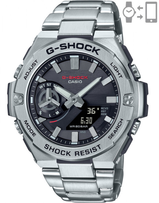 Ceas Barbati, Casio G-Shock, G-Steel Bluetooth GST-B500D-1AER - Marime universala