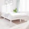 vidaXL Cadru de pat, alb, 140x200 cm, lemn masiv de pin 820542