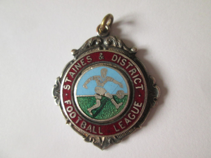 Medalie/medalion argint/argintata liga engleza de fotbal anii 50