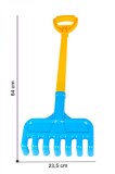 Cumpara ieftin Grebla din plastic, TechnoK, (3497) 64 cm, pentru nisip, albastru