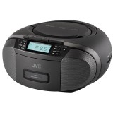 Cumpara ieftin Radiocasetofon stereo cu CD JVC RC-E444B, 4W RMS, Bluetooth, USB, afisaj LCD, ceas, negru