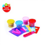 Plastilina Baby Line,4culori x 110g+26 litere carton+1 cutter plastic