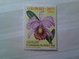 Serie 1 valoare Columbia 1965 - Expozitie Filatelica - Orhidee
