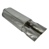 Toba finala inox dubla cu silencer cod SHUN02, Universal, Oem
