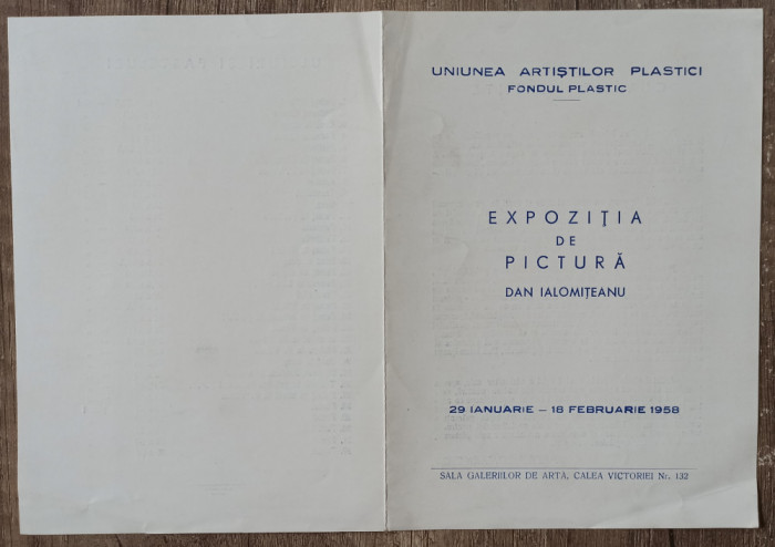 Expozitia de pictura Dan Ialomiteanu 1958