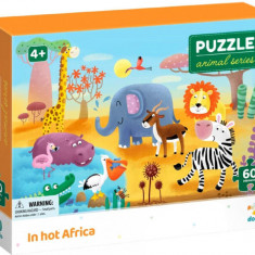 Puzzle - Minunatele animalute din Africa ( 60 piese)