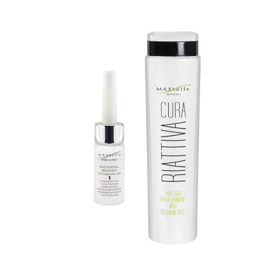 Set Promotional Fiole anti-cadere pasul 1 + Sampon Anti-Cadere si Detox Cura Riattiva Maxxelle 250ml foto